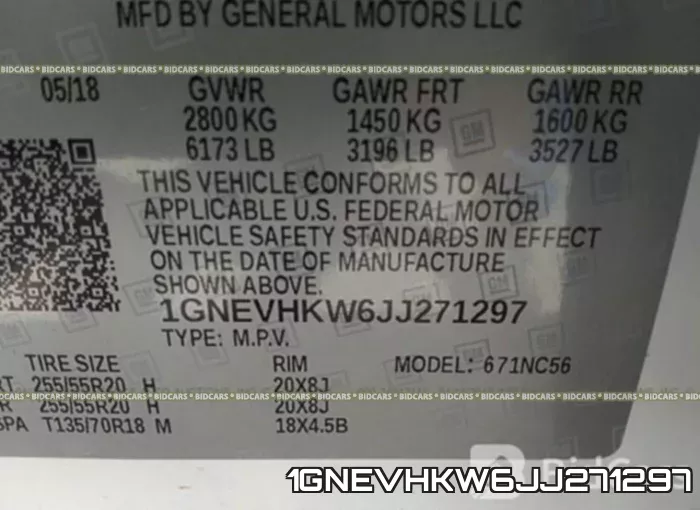 1GNEVHKW6JJ271297 фото 10