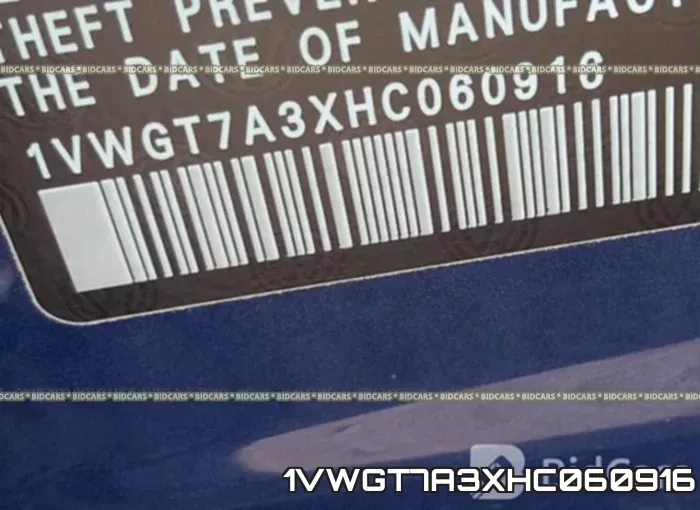 1VWGT7A3XHC060916 фото 10