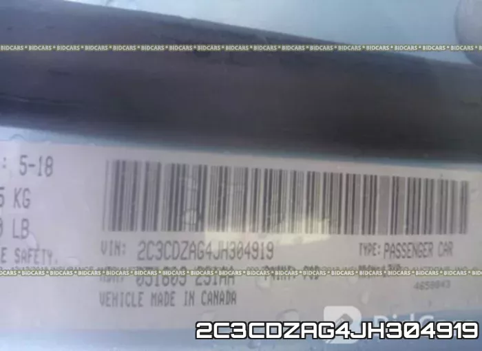 2C3CDZAG4JH304919 фото 10