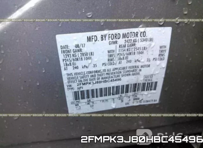 2FMPK3J80HBC45496 фото 10