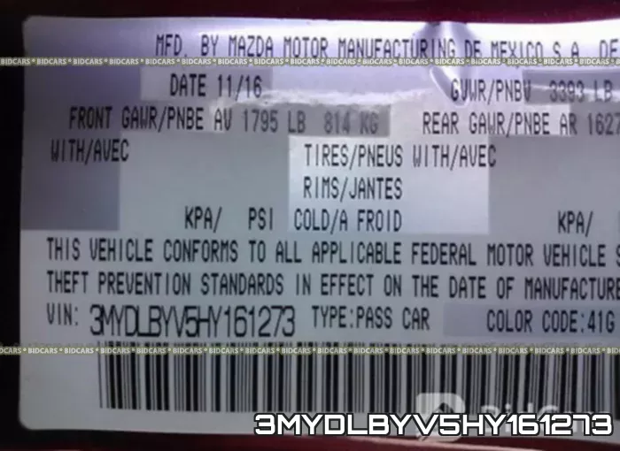 3MYDLBYV5HY161273 фото 10
