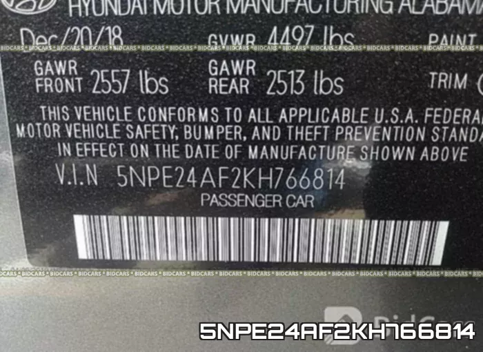 5NPE24AF2KH766814 фото 10