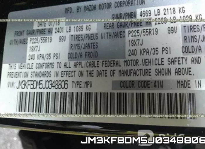 JM3KFBDM5J0348806 фото 10