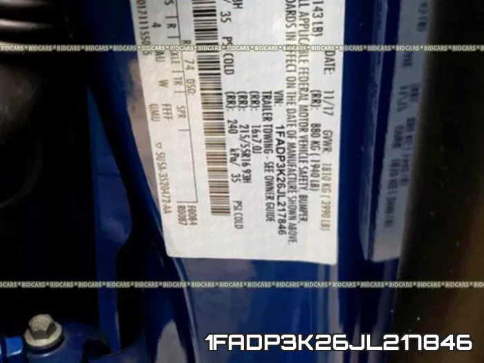 1FADP3K26JL217846 фото 2