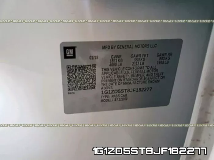 1G1ZD5ST8JF182277 фото 2