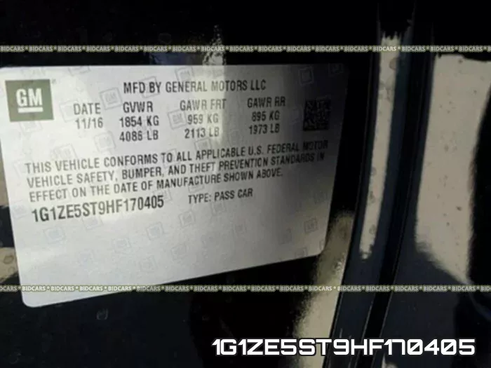 1G1ZE5ST9HF170405 фото 2
