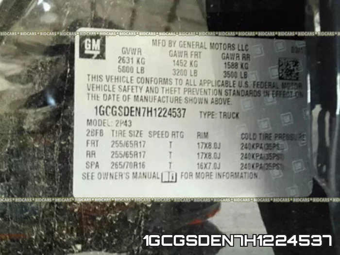1GCGSDEN7H1224537 фото 2