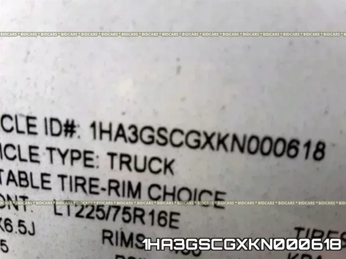 1HA3GSCGXKN000618 фото 2