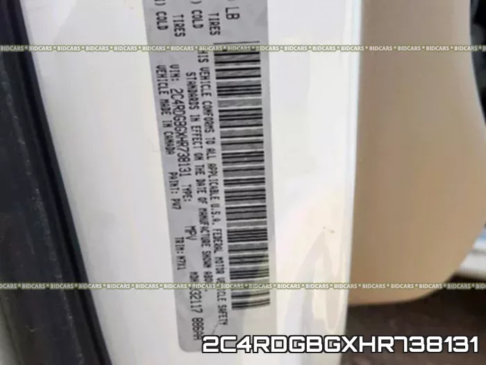 2C4RDGBGXHR738131 фото 2