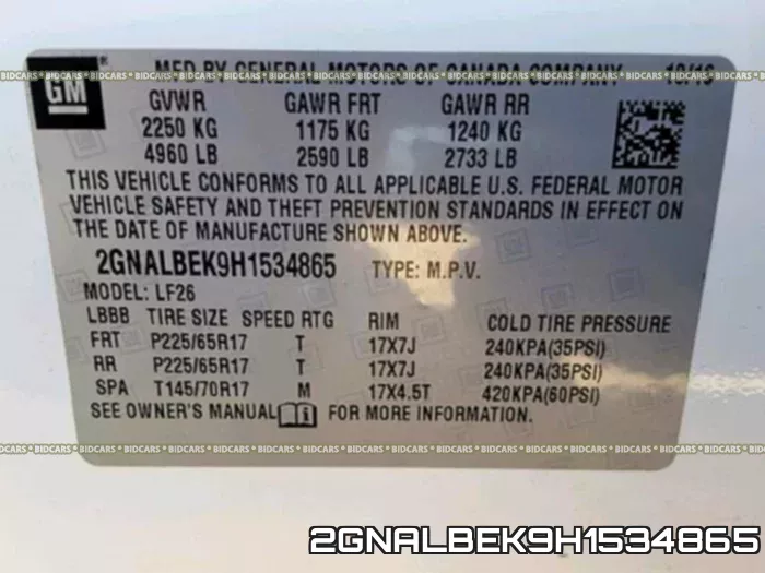 2GNALBEK9H1534865 фото 2