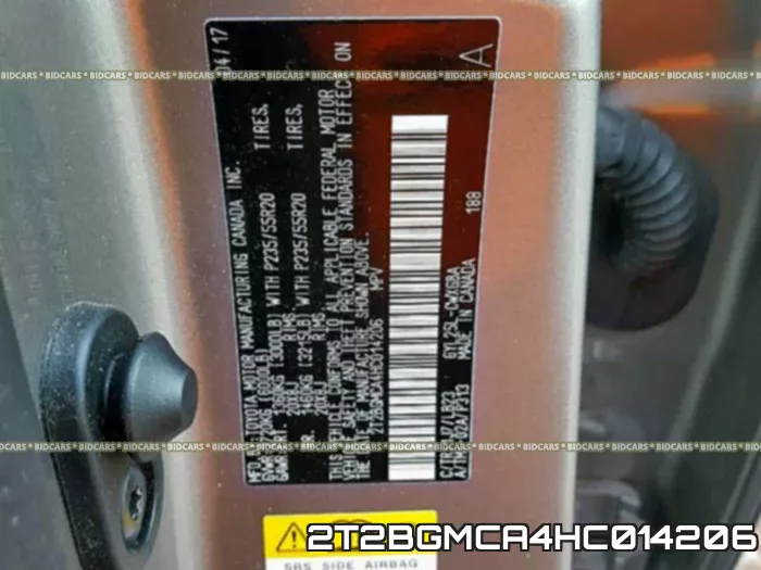 2T2BGMCA4HC014206 фото 2