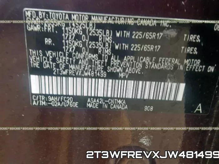 2T3WFREVXJW481499 фото 2