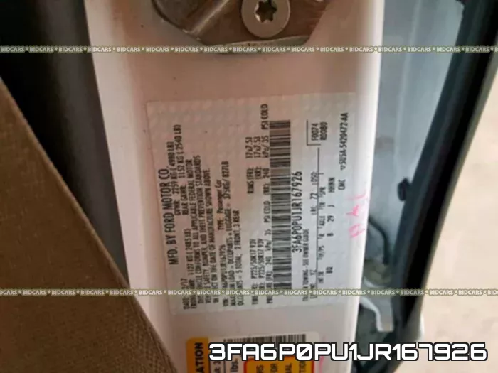 3FA6P0PU1JR167926 фото 2