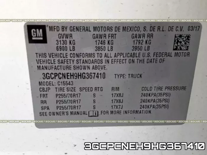 3GCPCNEH9HG367410 фото 2