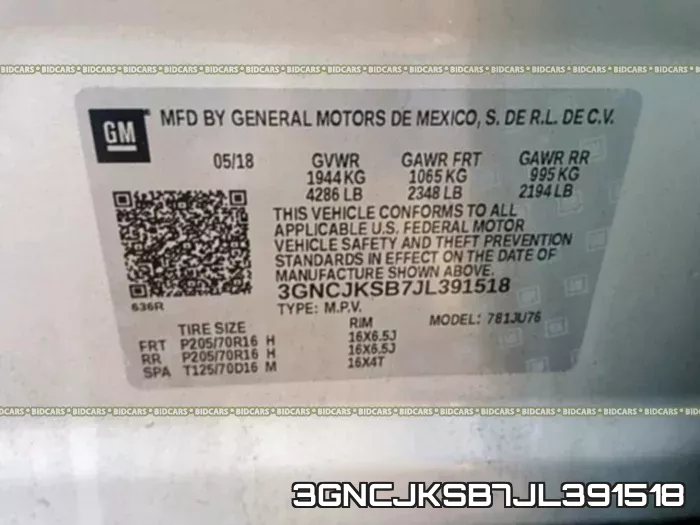 3GNCJKSB7JL391518 фото 2