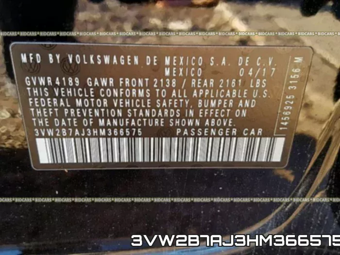 3VW2B7AJ3HM366575 фото 2