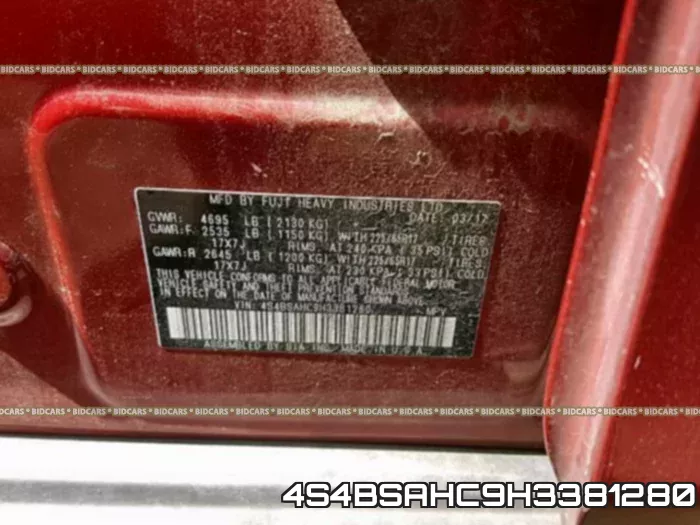 4S4BSAHC9H3381280 фото 2