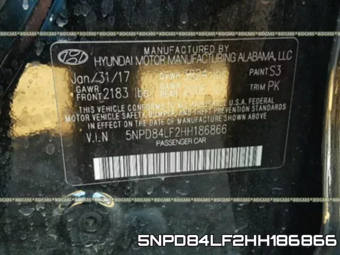 5NPD84LF2HH186866 фото 2