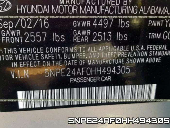 5NPE24AF0HH494305 фото 2