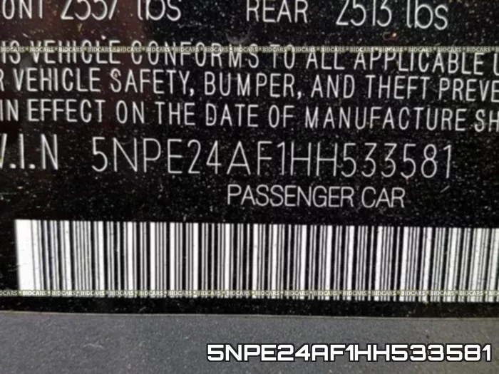5NPE24AF1HH533581 фото 2