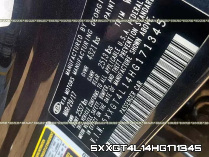 5XXGT4L14HG171345 фото 2