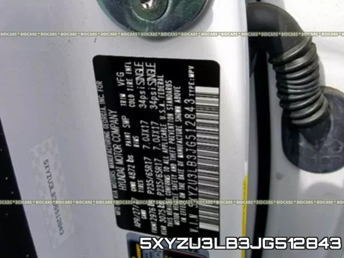 5XYZU3LB3JG512843 фото 2