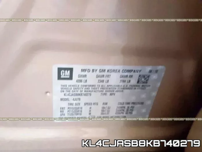 KL4CJASB8KB740279 фото 2