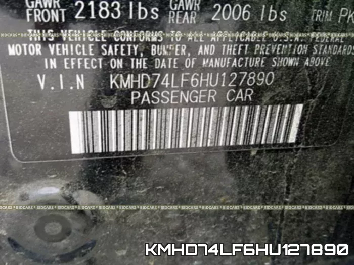 KMHD74LF6HU127890 фото 2