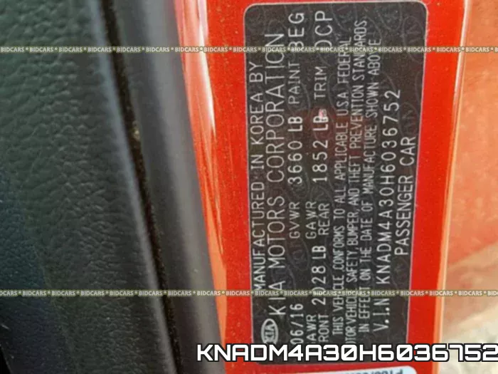 KNADM4A30H6036752 фото 2
