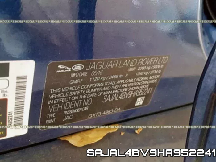 SAJAL4BV9HA952241 фото 2