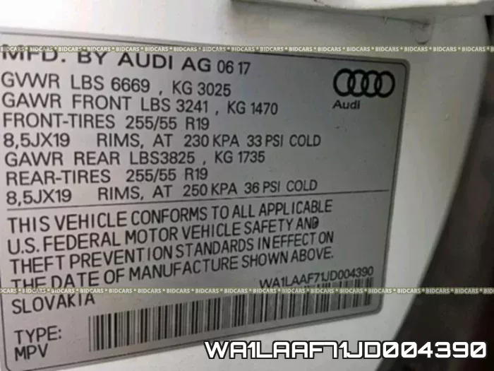 WA1LAAF71JD004390 фото 2
