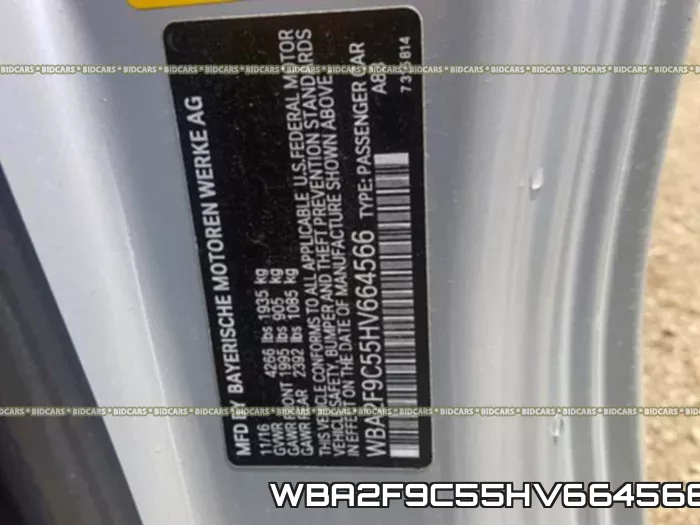 WBA2F9C55HV664566 фото 2