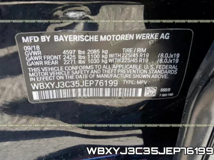 WBXYJ3C35JEP76199 фото 2