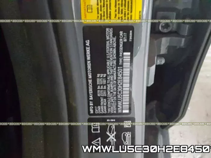 WMWLU5C30H2E84501 фото 2