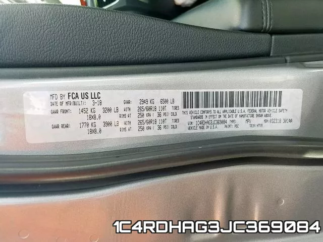 1C4RDHAG3JC369084 фото 2