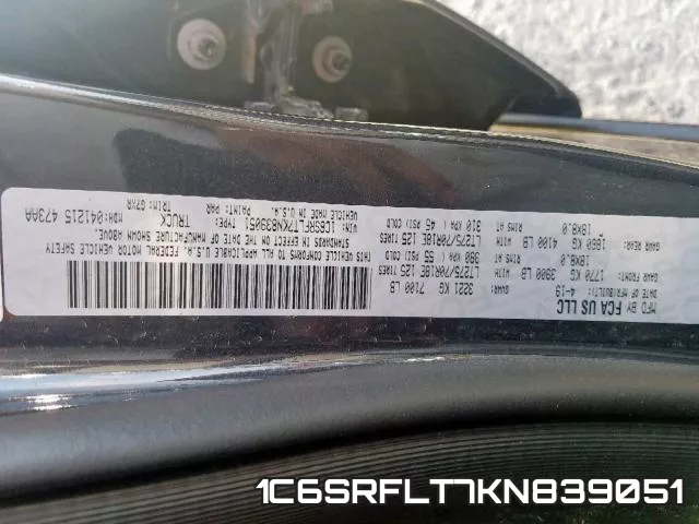 1C6SRFLT7KN839051 фото 2