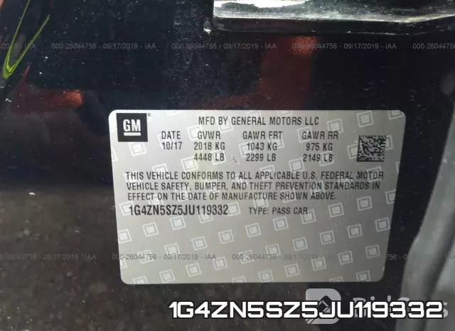 1G4ZN5SZ5JU119332 фото 10