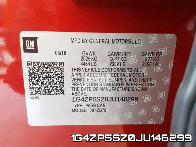 1G4ZP5SZ0JU146299 фото 2