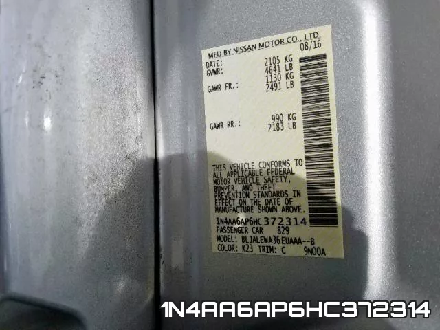 1N4AA6AP6HC372314 фото 2