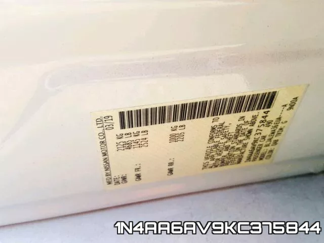 1N4AA6AV9KC375844 фото 2