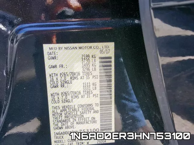 1N6AD0ER3HN753100 фото 2