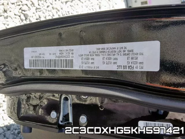 2C3CDXHG5KH597421 фото 2
