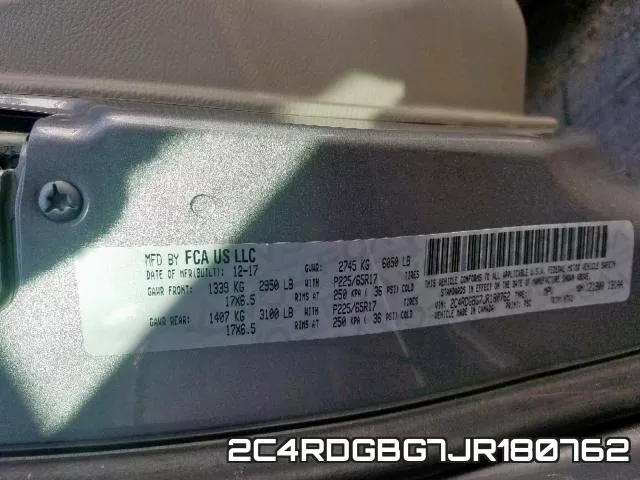 2C4RDGBG7JR180762 фото 2