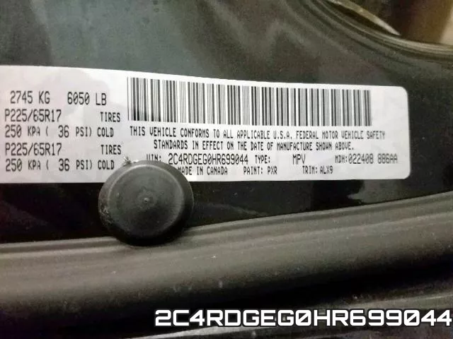 2C4RDGEG0HR699044 фото 2