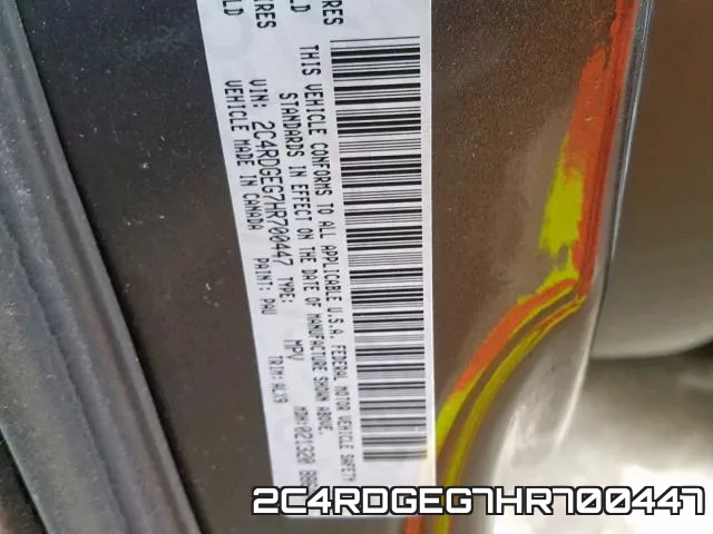 2C4RDGEG7HR700447 фото 2