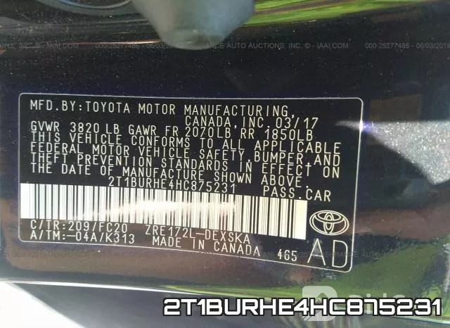 2T1BURHE4HC875231 фото 10