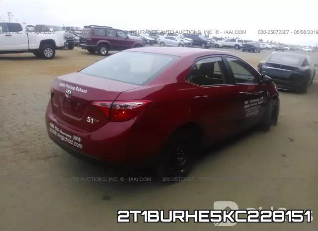 2T1BURHE5KC228151 фото 5