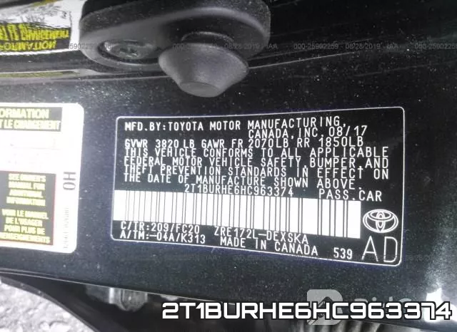 2T1BURHE6HC963374 фото 10