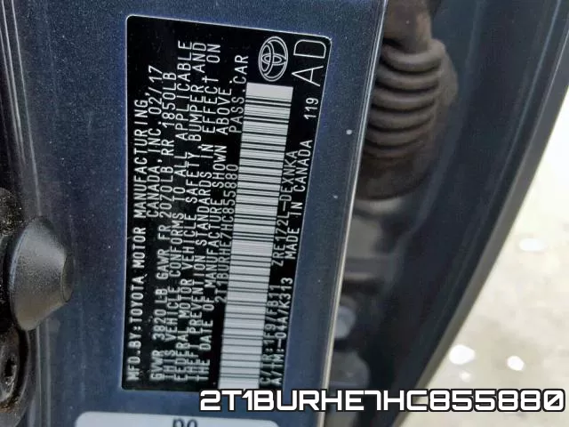 2T1BURHE7HC855880 фото 2