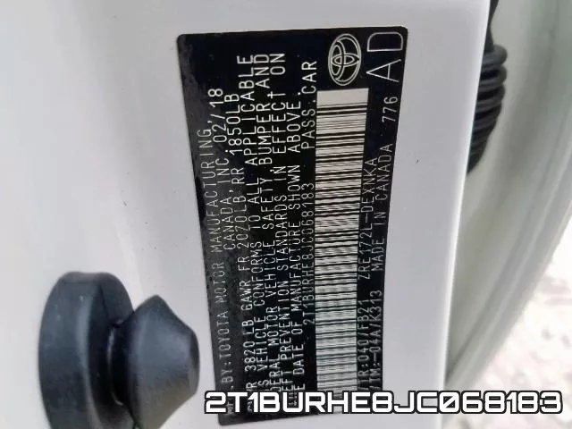 2T1BURHE8JC068183 фото 2